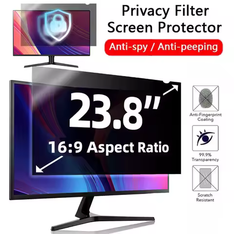 23.8 Inch Computer Privacy Screen Filter 16:9 Widescreen Removable PC 23.8" Desktops Monitor Anti-sp