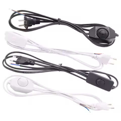 European 303 Online Dimmer Switch US EU Extension AC Power Cord Desktop LED Lighting Strip Wiring Po