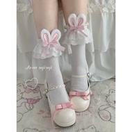 Lolita Rabbit Ear Socks Cotton Socks jk Bow Socks Lolita Lace Big Lace Sweet Socks