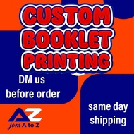 BOOKLET CUSTOM ORDER l DM us before you place order