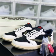 【LJR Batch】Travis Scott x Nike Air Jordan 1 Low OG SP "Olive" Basketball Shoes Casual Sneakers