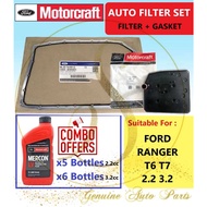 (100% original) Automatic Transmission Oil Ford Motorcraft Mercon LV + AUTO FILTER SET Ford Ranger T