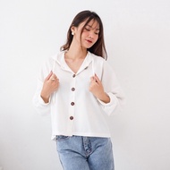 Alya Hoodie Button Crop Waffle Knit Hoodie Women's Crop Hoodie Women's Cropped Hoodie Women's Hoodie