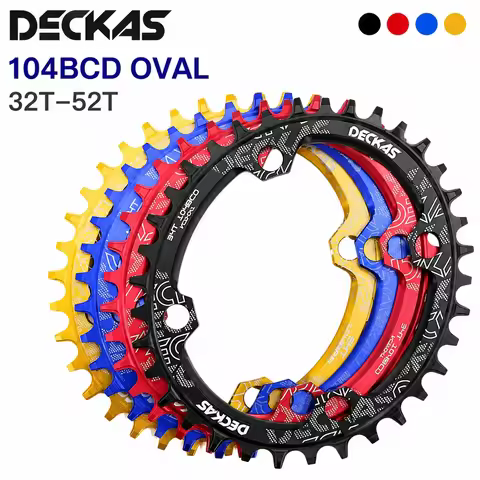 Deckas Bike Chainring Oval 104BCD 32T 34T 36T 38T 40 42 44 46 48 50 52 T Tooth MTB Road Bikes Mounta