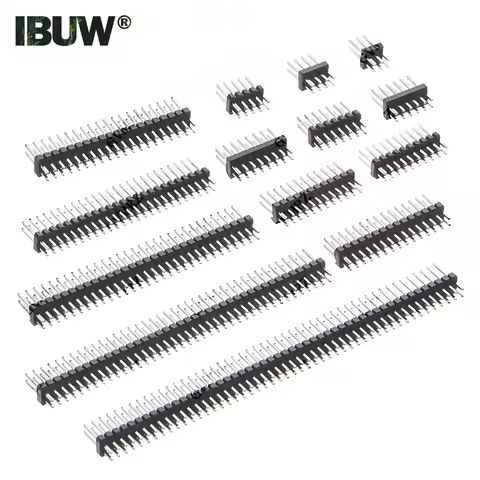 1.2MM 2*3/4/5/6/7/8/10/12/15/20/40P Double Row Male Breakaway PCB Board Pin 2~40P 1.27 Header Connec