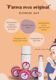 FARMA MVS WHITENING GLOW//PAKETAN//ECERAN //FARMA MVS MEMUTIHKAN