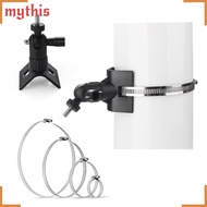MYTHIS Camera Pole Mount Bracket, Plastic Metal Clamp Security Camera Holder,  Adjustable Rust Resis