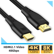 HDMI 2.1 Cable HDMI Cord 2 1 Cable 8K 60Hz 4K 120Hz 48Gbps eARC ARC HDCP Ultra High Speed HDR for HD TV Laptop Projector