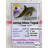 028*10 x 127MM ( 5"Inci ) x 50MD ( 20.8 Kaki ) x 91.4MTR Mata Tegak Fishing Net Pukat Pintal Pukat I