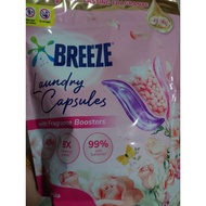 BREEZE LAUNDRY CAPSULE WITH FRAGRANCE BOOSTERS ROSE & FREESIA