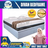 [FREE GIFT RM159 KING KOIL PILLOW ]   DW Fabric Bed &amp; Mattress Swiss Foundation Divan (Base Only Without Headboard) / Large Storage Bed / Apartment Bed / Condo bed / Solid Divan Bed / Bedframe / Katil Hotel - Single / Super Single / Queen / King Size