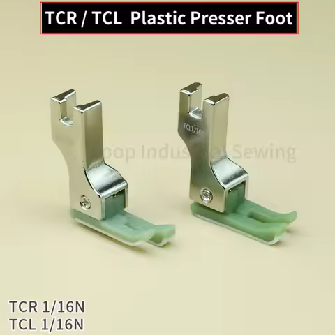 TCR TCL RIGHT and Left plastics Compensating Presser Foot For Industrial Lockstitch Sewing Machine 1