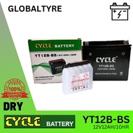 CYCLE YT12B-BS DRY BATTERY YAMAHA FZ6 XJ6 VMAX / KAWASAKI ZX1000 ZX10R / DUCATI MONSTER 696/TRIUMPH BATERI MOTOSIKAL