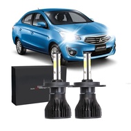 Xuming สำหรับมิตซูบิชิ Attrage (2013 - 2019)-2ชิ้น6000K สีขาวไฟฉายคาดศีรษะ LED ไฟหน้า H4 CGC หลอดไฟ