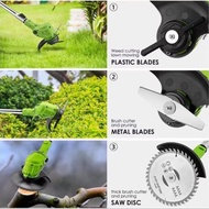 Mesin Potong Rumput Baterai Lawn Mower Cordless Pemotong Rumput Baterei Alat Potong Rumput Portable