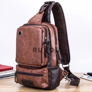 FALCON Sling Bag Men's Backpack Men's Premium Leather Bag Sling Bag Wanita Backpack Original