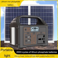 100W Portable Solar Power Station 110/220V Power Generator Outdoor Power Supply 24000mAh LED Display
