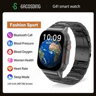 Bluetooth Call Heart Rate Monitor G41 Smart Watch 1.85 Inch Screen HRV Blood Pressure Blood Oxygen Health Smart watches For Men