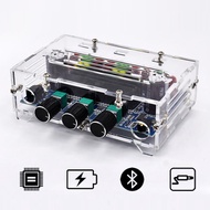 โมดูลเครื่องขยายเสียงเสียงระบบบลูทูธ5.0พร้อมเปลือก XH-A305K 100W + 50W * 2 HD บอร์ดขยายกำลังเสียงระบ