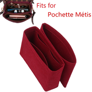 เหมาะสำหรับ Pochette Métis Flap Felt Cloth Insert Bag Organizer Makeup Handbag Organizer Travel Inner Purse Portable Cosmetic Bags