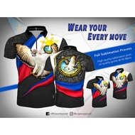 THE FRATERNAL ORDER OF EAGLES (EAGLES FLAG) EAGLES SHIRT BY: VR GEAR APPAREL Full Sublimation Polo S