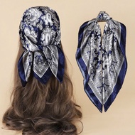 Square silk scarf for women 70 70x70cm turban bandana, beautiful, high-quality head covering to make