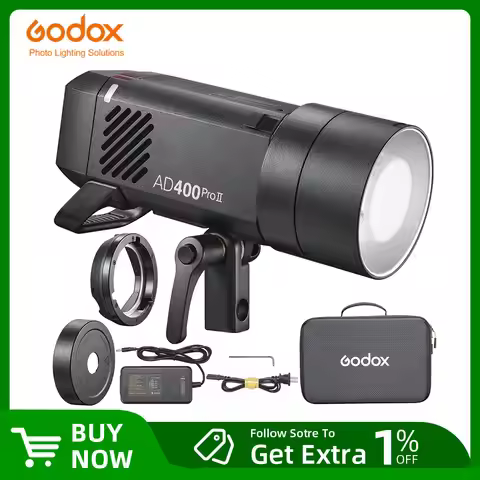 New Godox AD400Pro II All-in-One Outdoor Flash 400Ws Li-on Battery TTL HSS Flash Light with Built-in