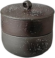 Set of 10, Mikage Black Steamer Set, 4.7 x 4.9 inches (12 x 12.5 cm), 26.9 oz (780 g), Lid Included, For Restaurants, Inn, Japanese Tableware, Restaurant, Commercial Use,