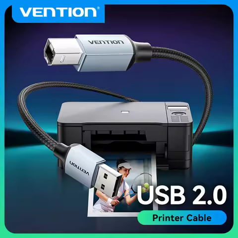 Vention USB Printer Cable USB Type B Male to A Male USB 2.0 Cable for Canon Epson HP ZJiang Label Pr