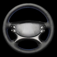 DIY Artificial leather Suede Carbon Fiber Customized Hand-stitched Car Steering Wheel Cover for Merc