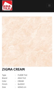 Keramik Asia 40x40 Zigma Cream