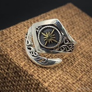 Fashion Pure Silver Vine Unisex Ring Hip-Hop Style Accessory Personality Ring S925Grass Pattern Japa