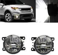 Pair of 80W LED Bumper Lamp Fog Light Compatible with Nissan Frontier Armada Titan Xterra PC Lens FI