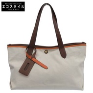 Mulberry帆布皮革手提包，男士，米色