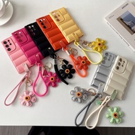 Down Jacket Cases Samsung S25 Ultra S24 Ultra S23Ultra Sunflower Hand Lanyard Cover Samsung A56 A36 