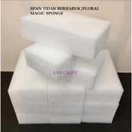 Span Bunga Tak Berhabuk/ Span Kering/ Flower Foam/ foam bunga/ White Span Bouquet Span/magic foam
