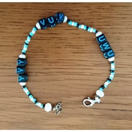 Beads BFF bracelet custom size and text with a clasp