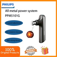 Mini Massage Gun Philips PPM5102G Heated 8mm 8kg Kepala Titanium 45℃ 6 Kepala Type-C Pemulihan Gym B