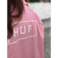 HUF粉色教練外套