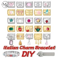 Butterfly Bow Italian Charm Bracelet Fit 9mm Stainless Steel Bracelet DIY Jewelry Making Accessories