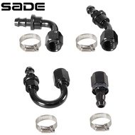 Universal 0 45 90 180 Degree AN4 AN6 AN8 AN10 AN12 Oil Fuel Push Lock Hose End Fitting/Adaptor