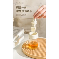 [Hot Sale] Silicone Brush Oil Bottle Glass Oil Brush Integrated Barbecue Brush with Bottle Brush Too