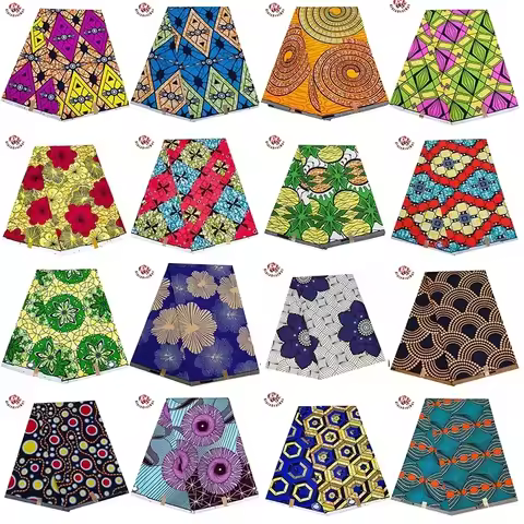 Bintarealwax Wholesale Africa Farbic 2025 Ankara Polyester Sewing Fabric Light Color Material for Wo