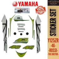 Y125ZR Y125Z 46 THE DOCTOR ROSSI STRIPE BODY SET STICKER GRAPHIC STRICKER Y125 125Z 5XK-FG000-09-SP 