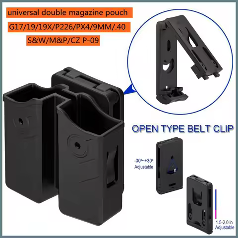 IWB/OWB G17 19 22 23 P226 Magazine Pouch 9mm/.40 Double Stack Magazine Case Hunting Mag Pouch