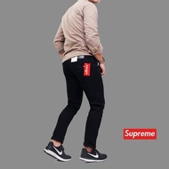 CELANA JEANS PANJANG HITAM POLOS PRIA // HITAM SKINNY // HITAM SOFT SUPREME TRENDY KEKINIAN BISA BAY