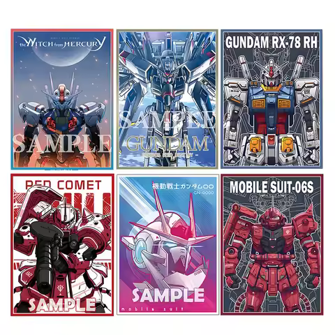 60PCS Card Sleeves Mecha Standard Size Trading Card Protectors Foil Playing Games Protector Cards Fo