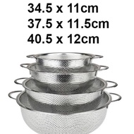 3 set Big Food Strainer stainles strainer Double handle Drain Colander Basket Salaan