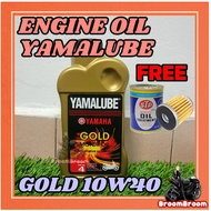 YAMAHA YAMALUBE GOLD 10W40 0.8 LITRE 4T MINYAK HITAM SEMI SYNTHETIC MOTORCYCLE OIL 4 STROKE MOTOR OI