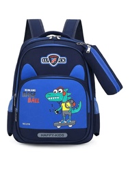 Mochila Escolar para niños con Lapicera Mochila Estudiantes para Primarias Segundarias Dinosaurio y Unicornio de bolsa escolar de dibujos animados